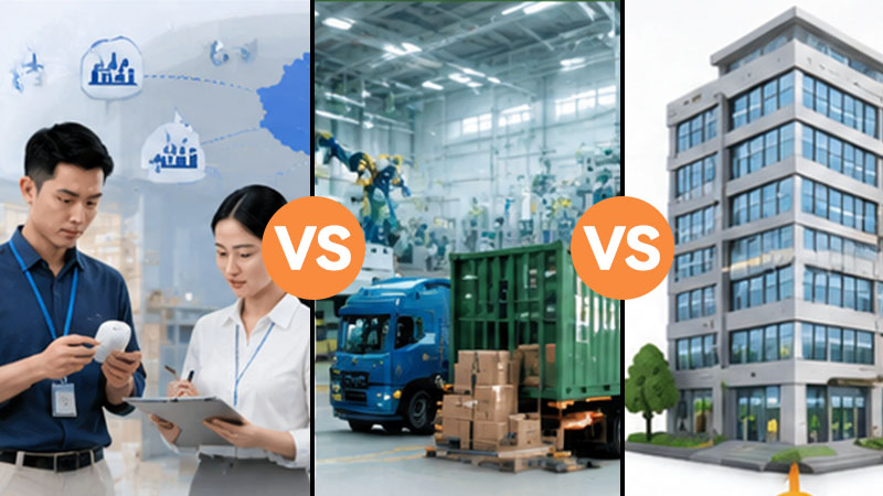 Sourcing Agent vs Trading Company vs Manufacturer