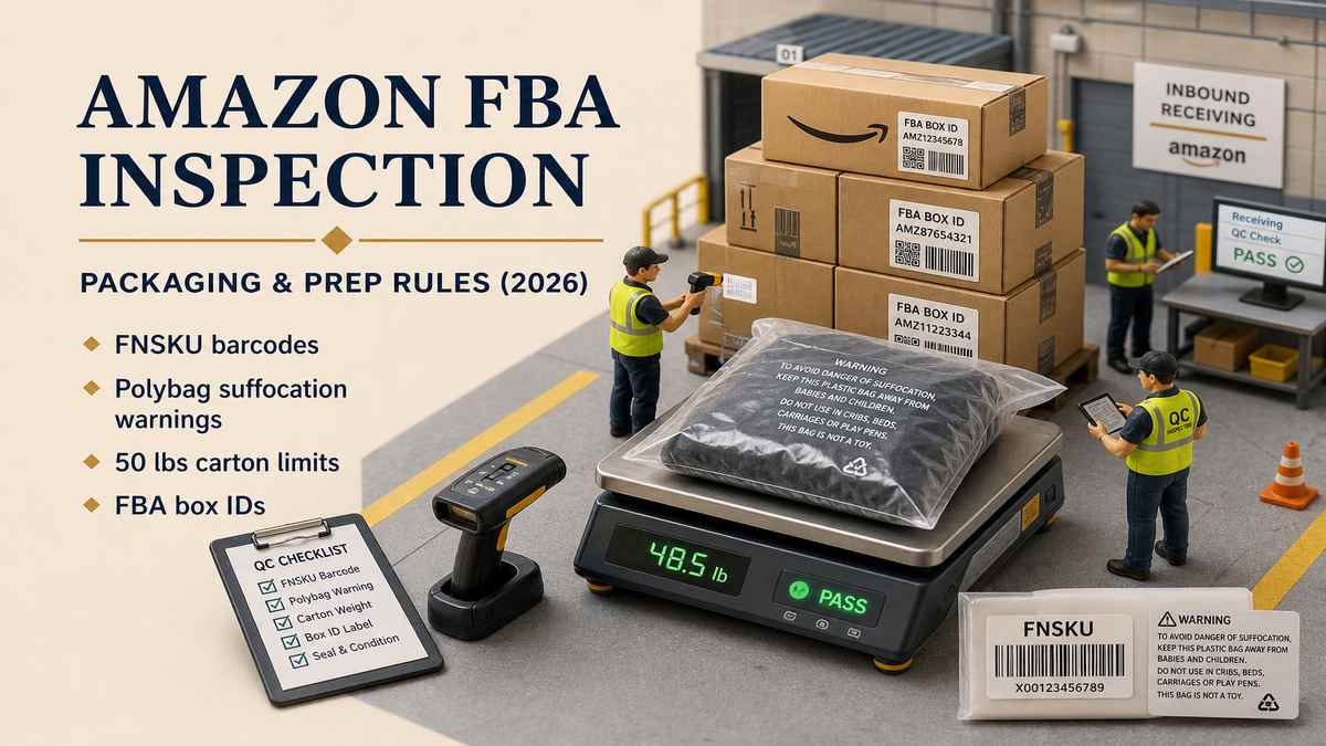 Amazon FBA Inspection and Packaging Rules Guide Cover