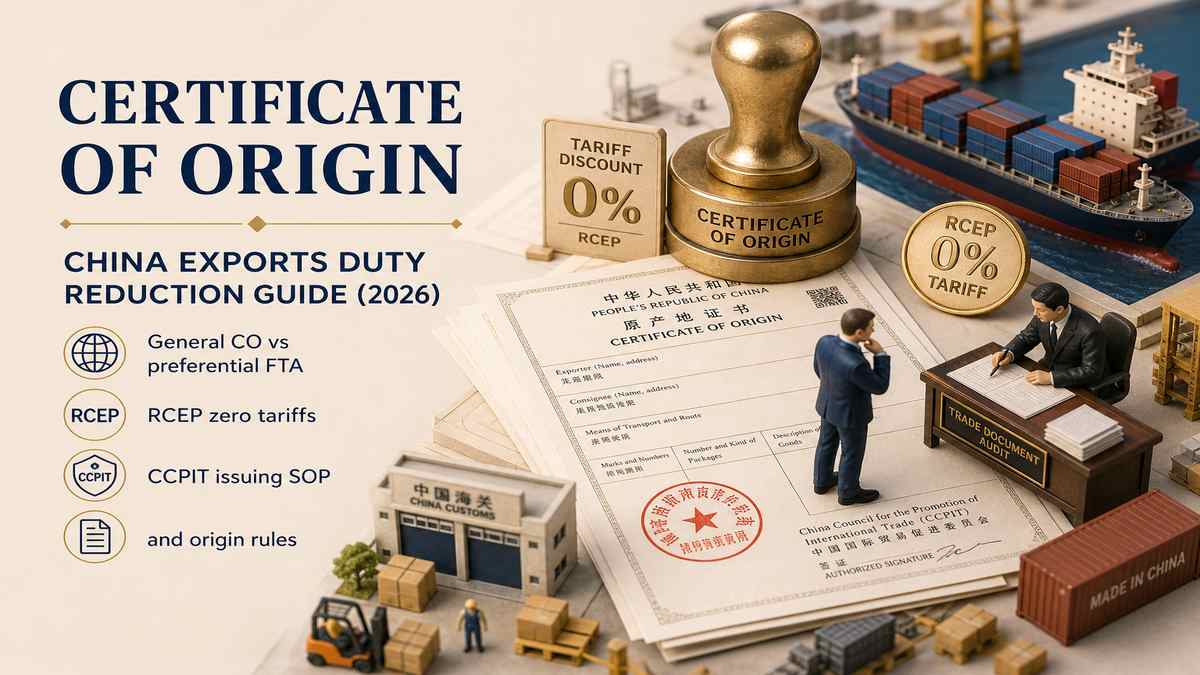 Certificate of Origin China Exports Duty Reduction Guide Cover