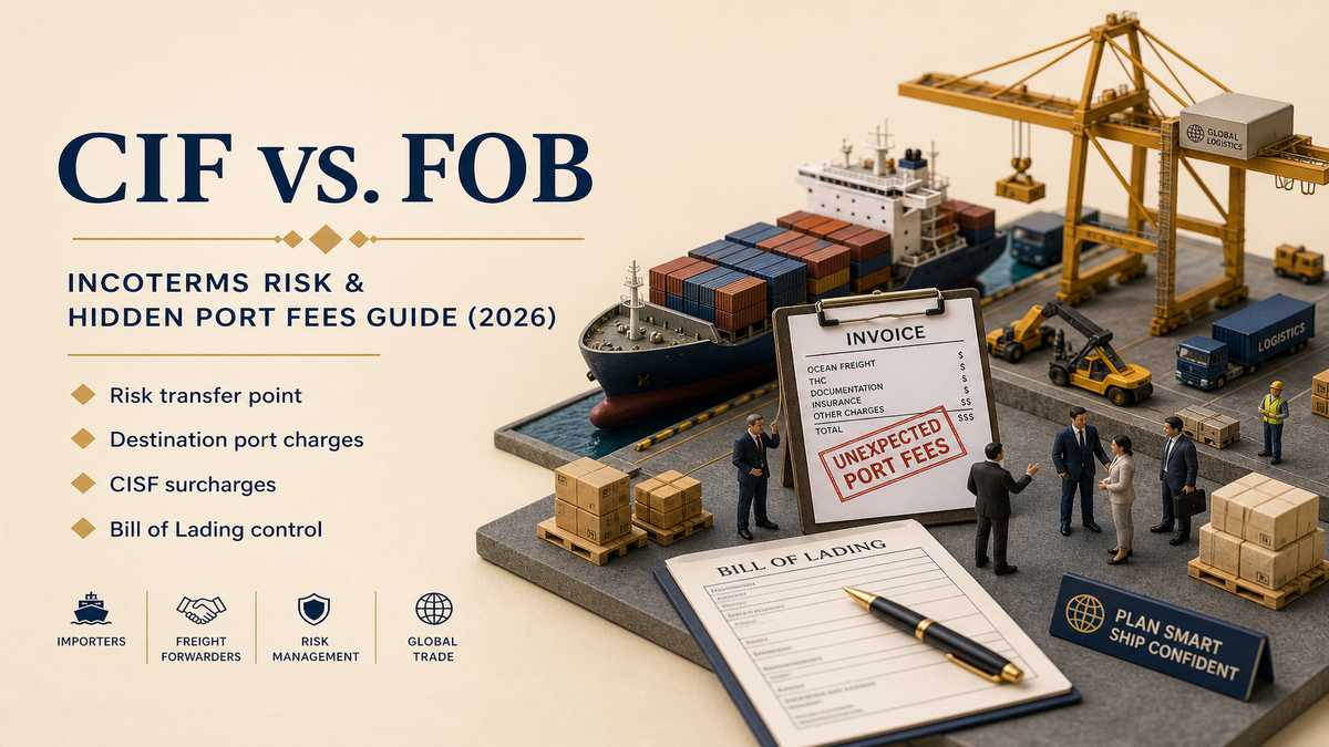 CIF vs FOB Incoterms Risk and Hidden Port Fees Guide