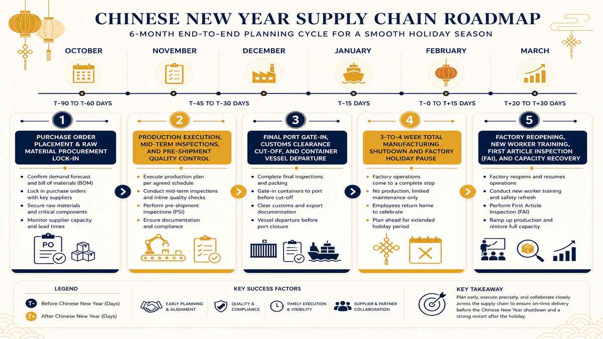 Complete Chinese New Year Supply Chain Planning Timeline and Cut-Off Roadmap