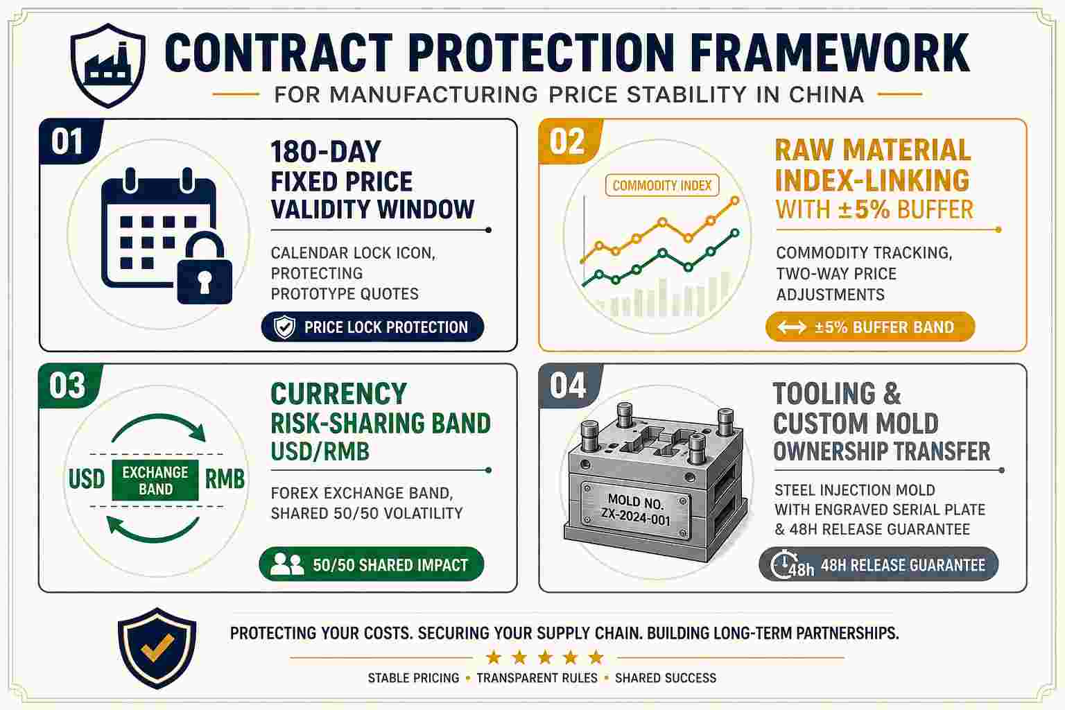 Long Term Price Stability Contract Protection Framework Infographic