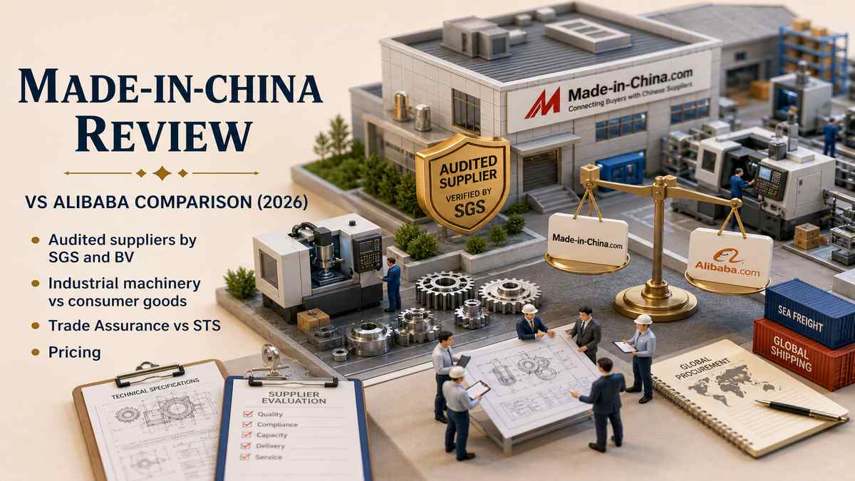 Made-in-China.com Review vs Alibaba Comparison Guide Cover