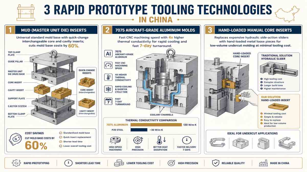 3 Rapid Prototype Tooling Technologies in China Infographic