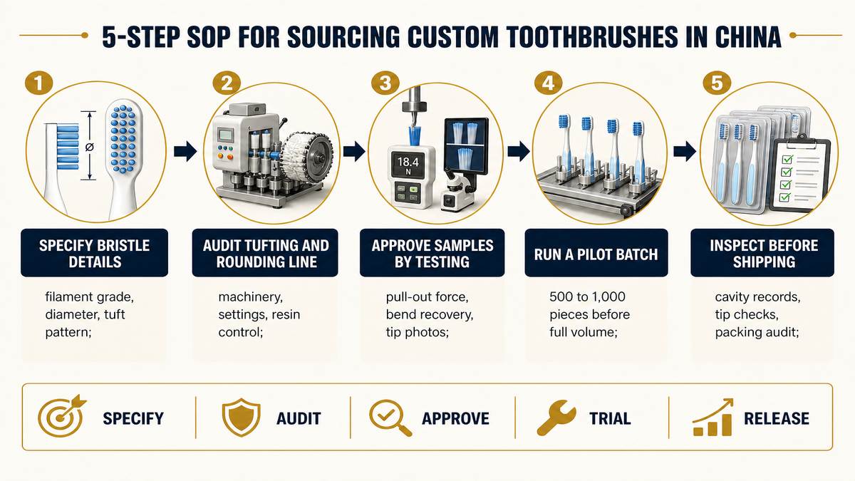Five-step roadmap for sourcing custom toothbrushes from China
