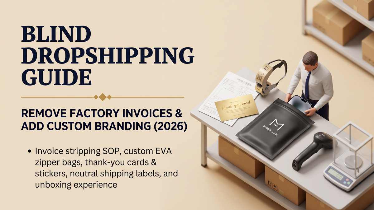 Blind Dropshipping from China How to Remove Supplier Invoices and Add Custom Branding Guide Cover