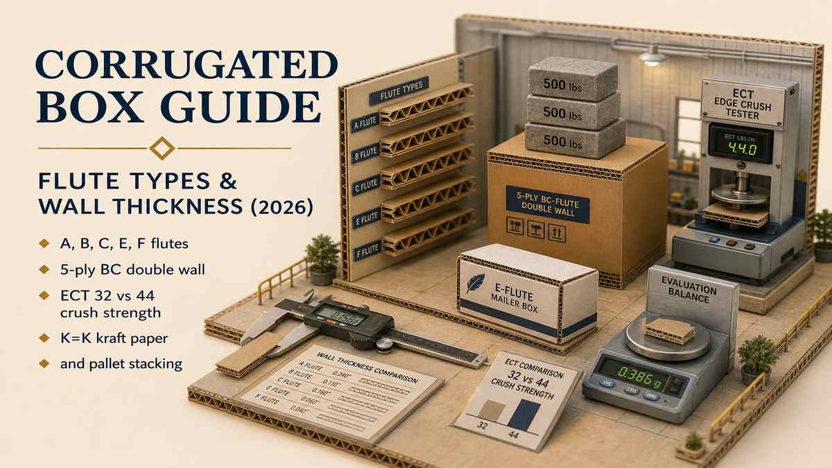 Custom Corrugated Shipping Boxes Flute Types and Wall Thickness Guide Cover