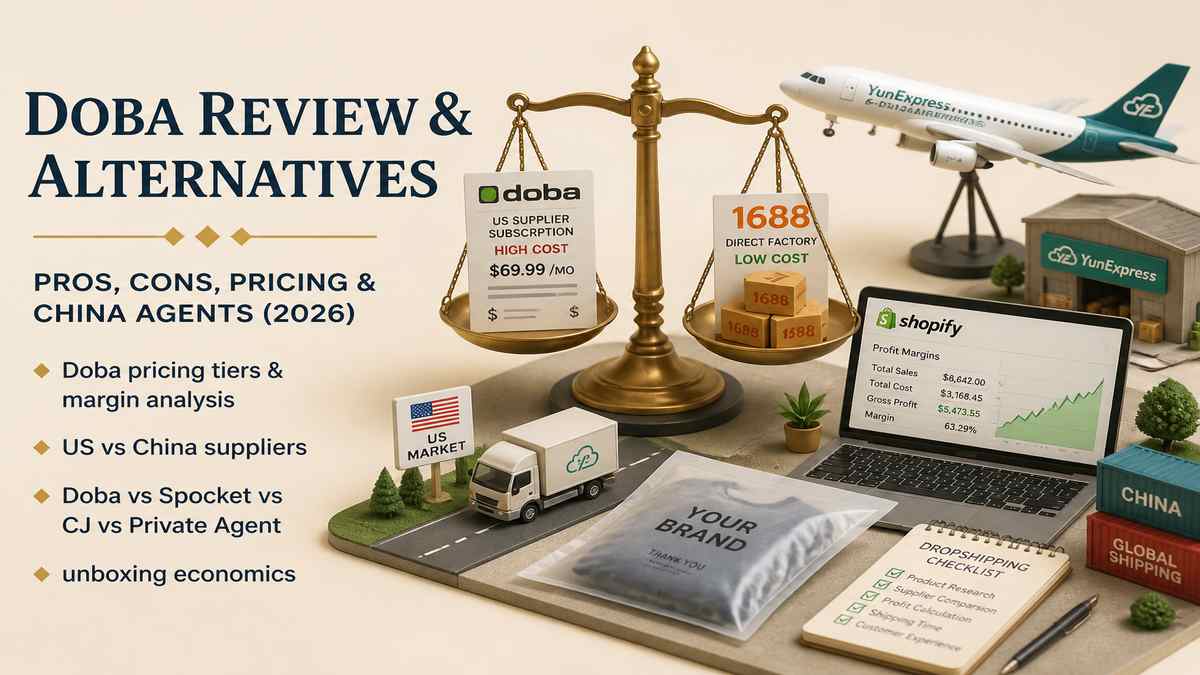 Doba Dropshipping Review Pros Cons Pricing and Alternatives Guide Cover