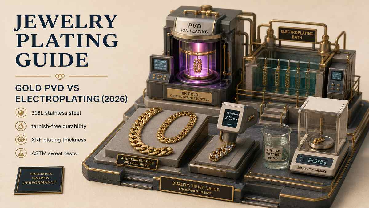 Gold PVD Coating vs Electroplating Jewelry Sourcing Guide Cover