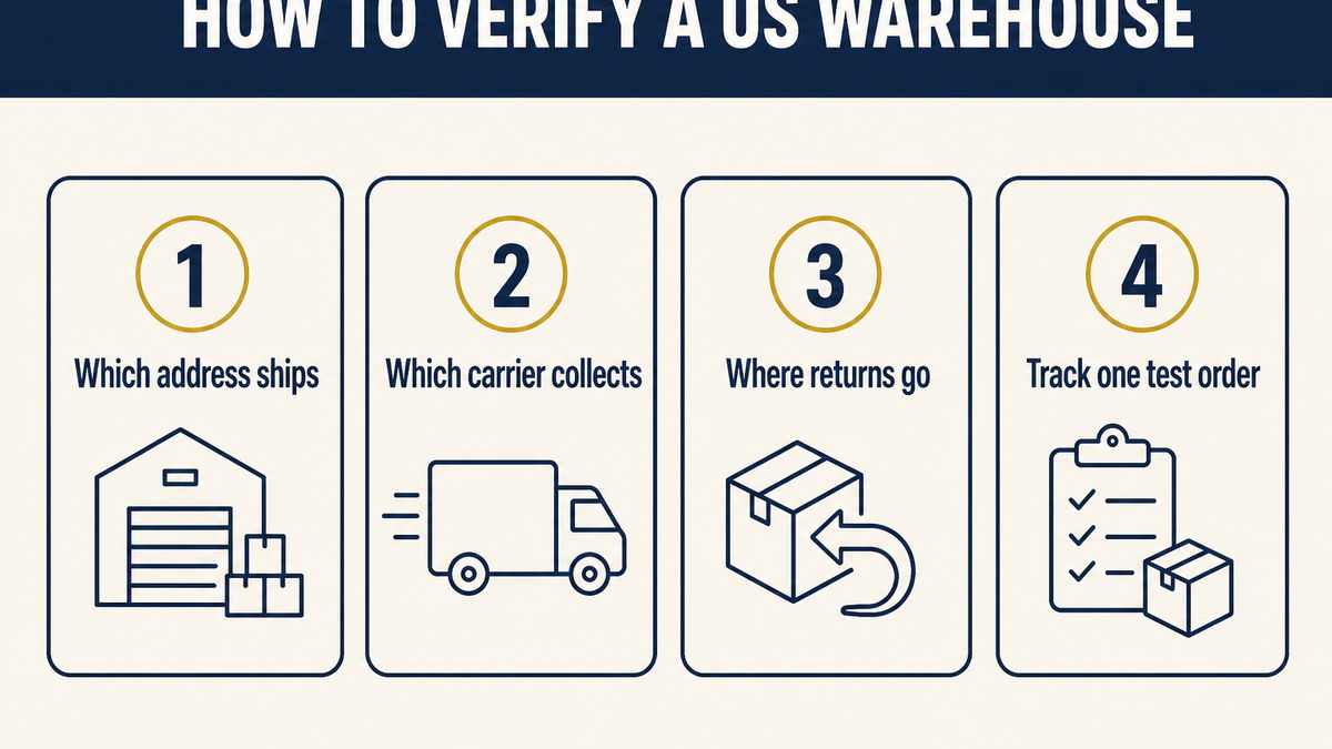 Four checks that reveal whether a dropshipping supplier really holds stock in the United States