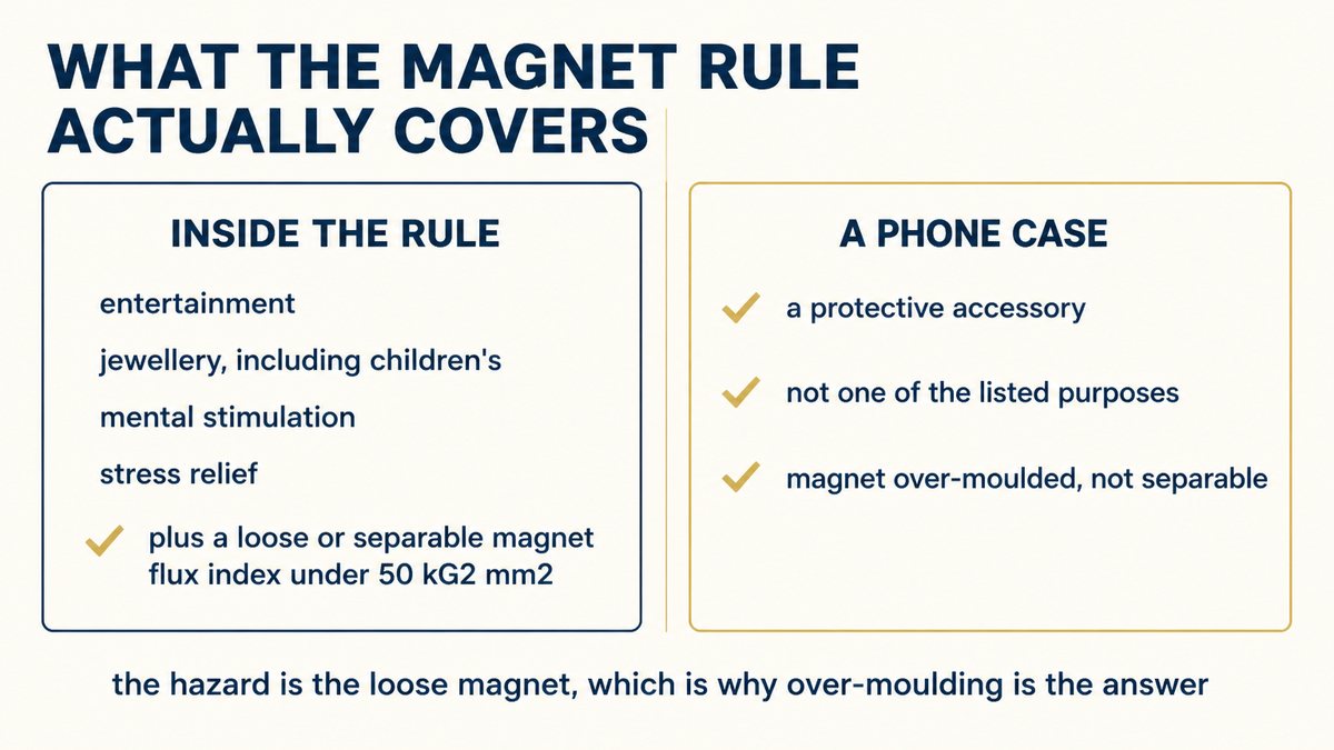 Magnet safety rule scope: which products the rule covers, the flux index limit and why encapsulation matters