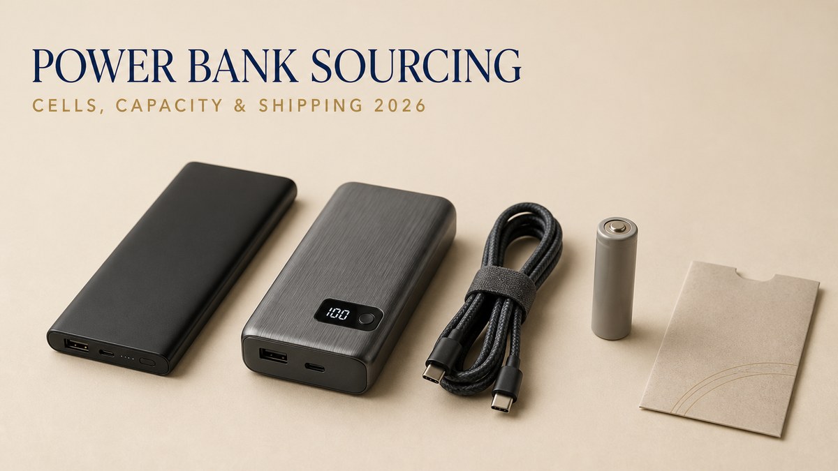 Power bank manufacturer sourcing guide covering cell grades, watt-hour capacity, cables and lithium battery shipping rules