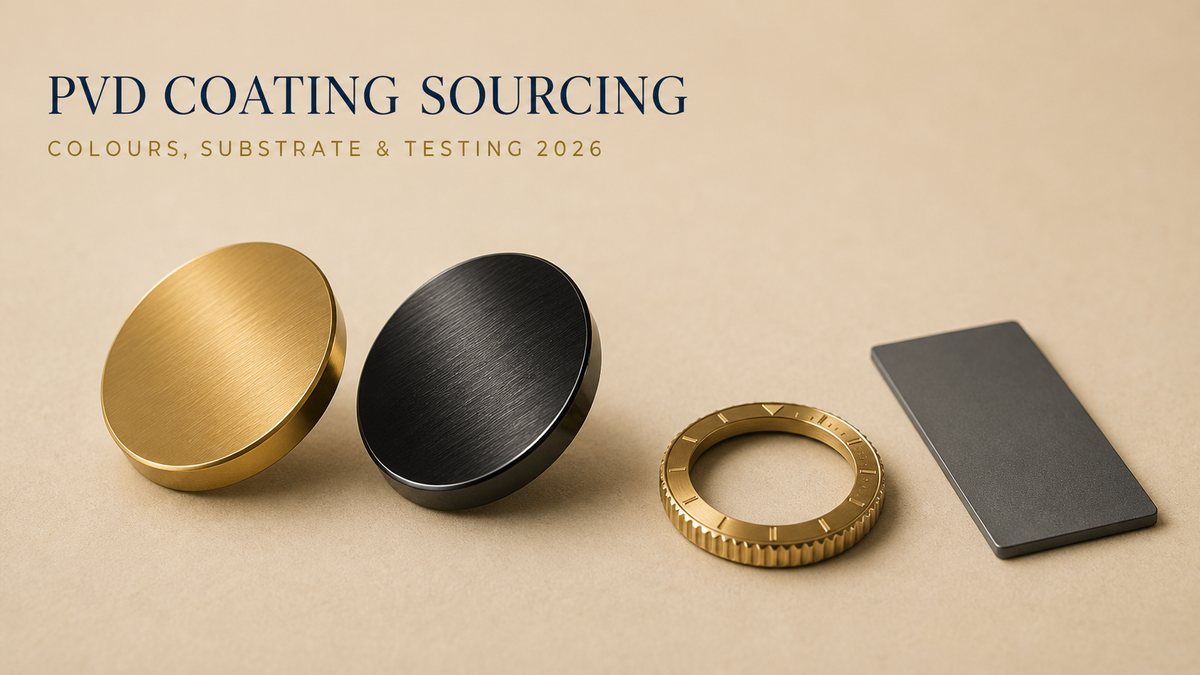 PVD coating sourcing guide covering coating colours, substrate layers, film thickness and adhesion testing